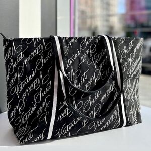 New Victoria's Secret black logo tote bag